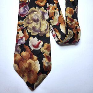 Sheaf & Caber Floral Necktie Mens Tie Multicolour 100% Silk Italy